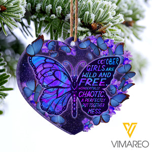 OCTOBER GIRL BUTTERFLY CAR HANGING ORNAMENT