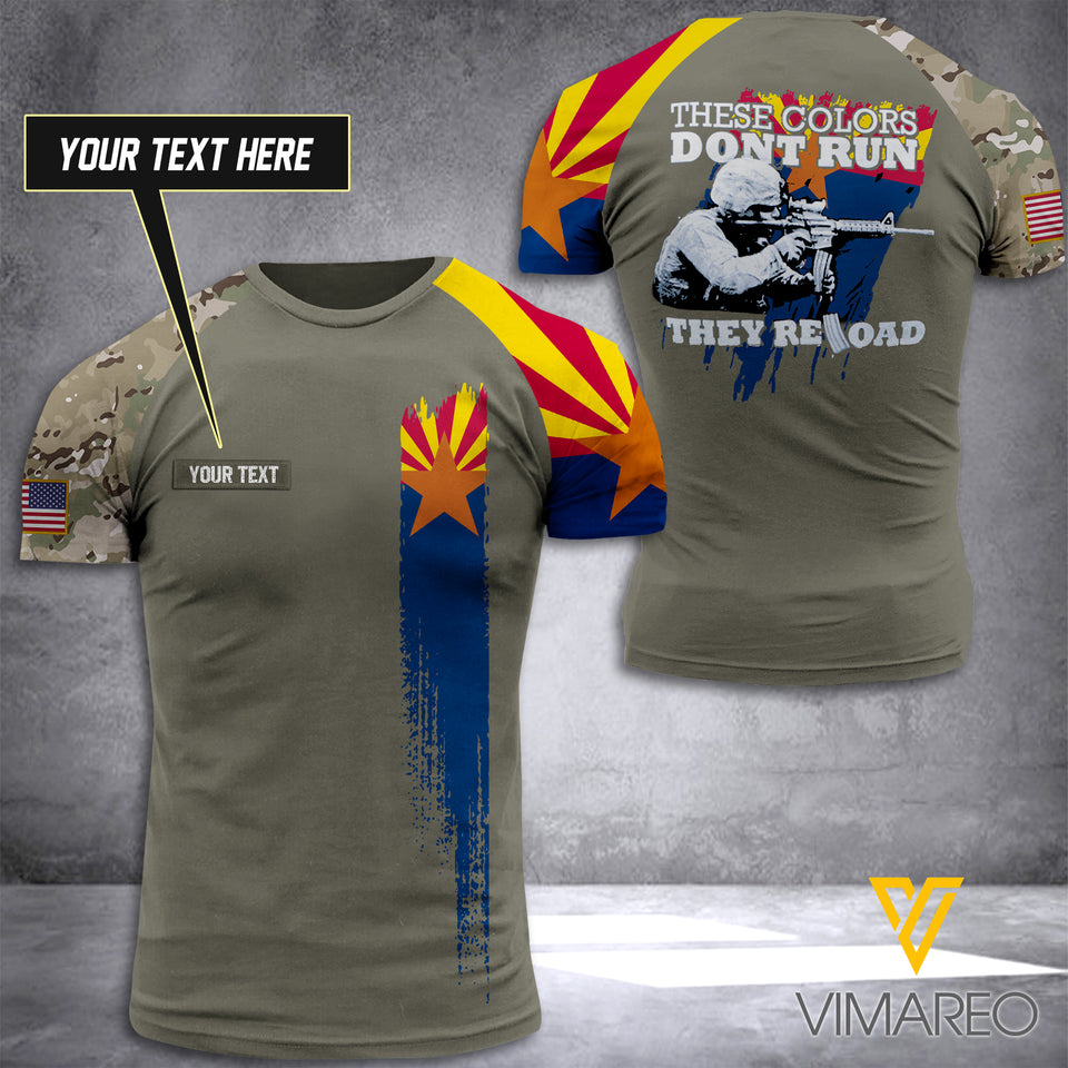 CUSTOMIZED THESE COLORS RELOAD ARIZONA ARMY T SHIRT 3D PRINTED