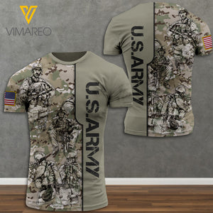 US ARMY CAMO T SHIRT 3D PRINTED