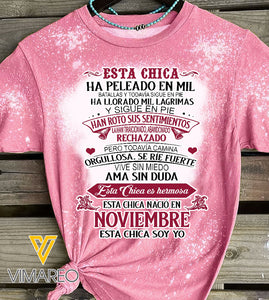 NOVIEMBRE SPANISH GIRL BLEACHED TSHIRT PRINTED TNTQ2809