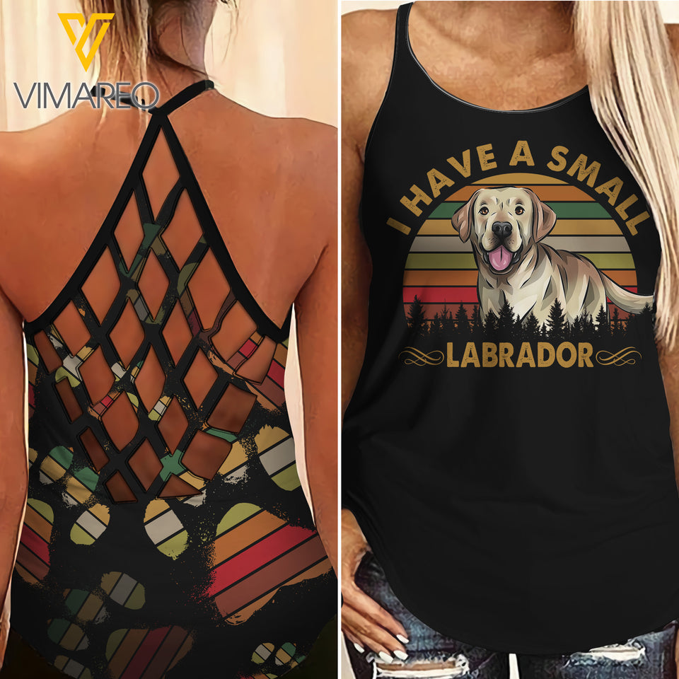 HAVE A SMALL LABRADOR DOG CRISS-CROSS TANK TOP