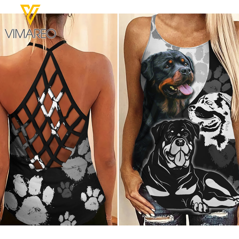 ROTTWEILER CRISS-CROSS TANK TOP PAW