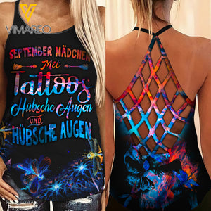 TATOO SEPTEMBER MÄDCHEN CRISS CROSS TANK GERMANY GIRL