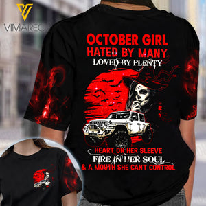 OCTOBER GIRL JEEP 3D SHIRT TNTQ1509
