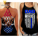 BLUE GIRL Criss-Cross Open Back Camisole Tank Top WRB