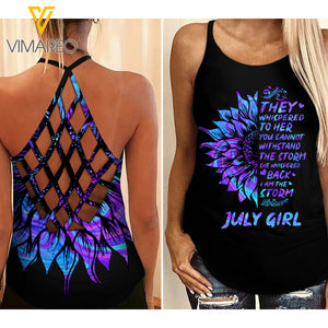 July Girl Criss-Cross Open Back Camisole Tank Top 1203 HMD