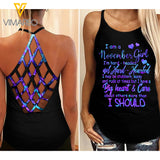 November  Girl Criss-Cross Open Back Camisole Tank Top MAR-MD13