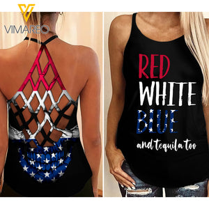 KHMD TEQUILA Criss-Cross THICK THIGHS Tank Top Legging