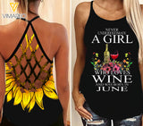 PHN June Girl Criss-Cross Open Back Camisole Tank Top Legging MAR-MQ26
