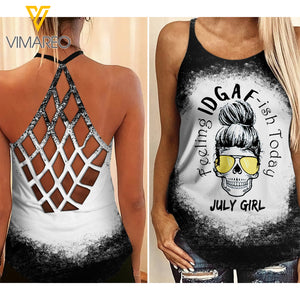July Girl Feeling Criss-Cross Open Back Camisole Tank Top