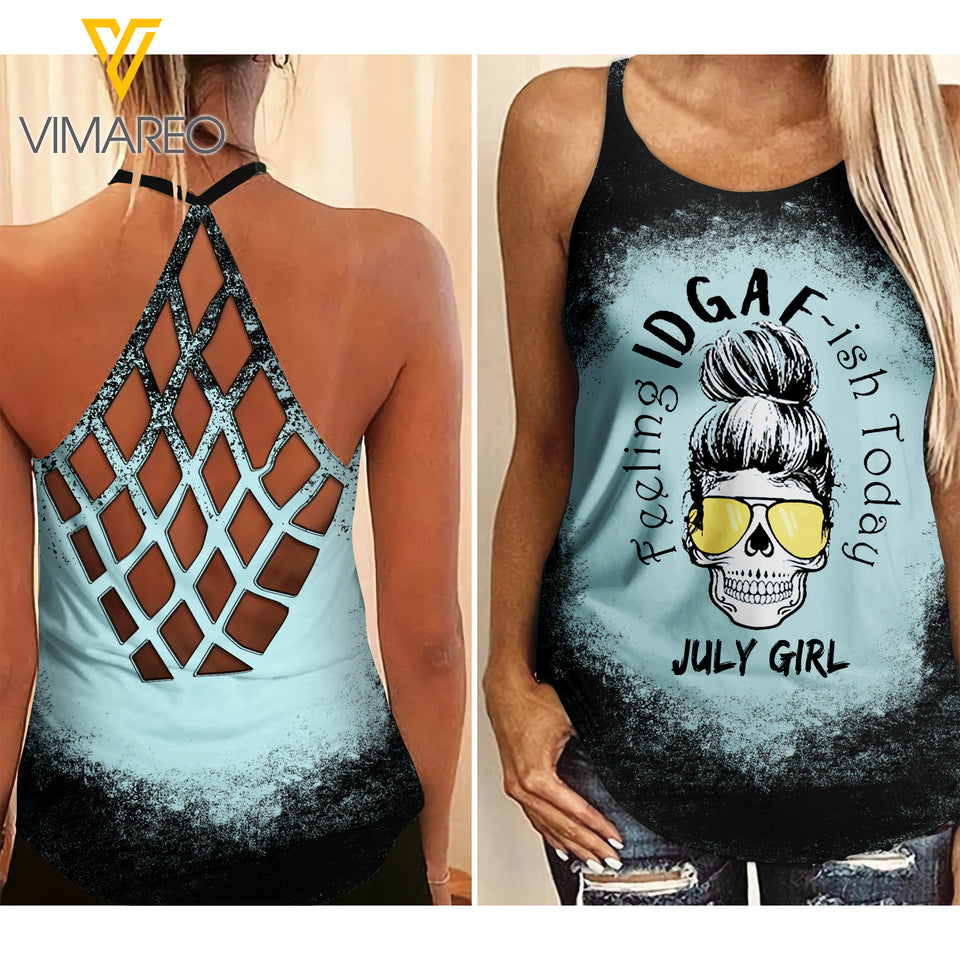 July Girl Feeling Criss-Cross Open Back Camisole Tank Top