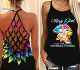 May Girl Criss-Cross Open Back Camisole Tank Top ZD2403