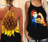 Nurse Criss-Cross Open Back Camisole Tank Top SKSEY1