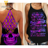 October Girl Criss-Cross Open Back Camisole Tank Top ZD2603