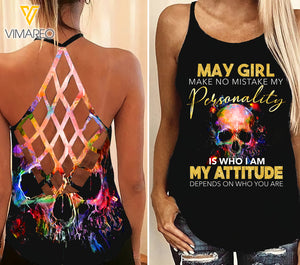 KHMD MAY GIRL Criss-Cross Tank Top
