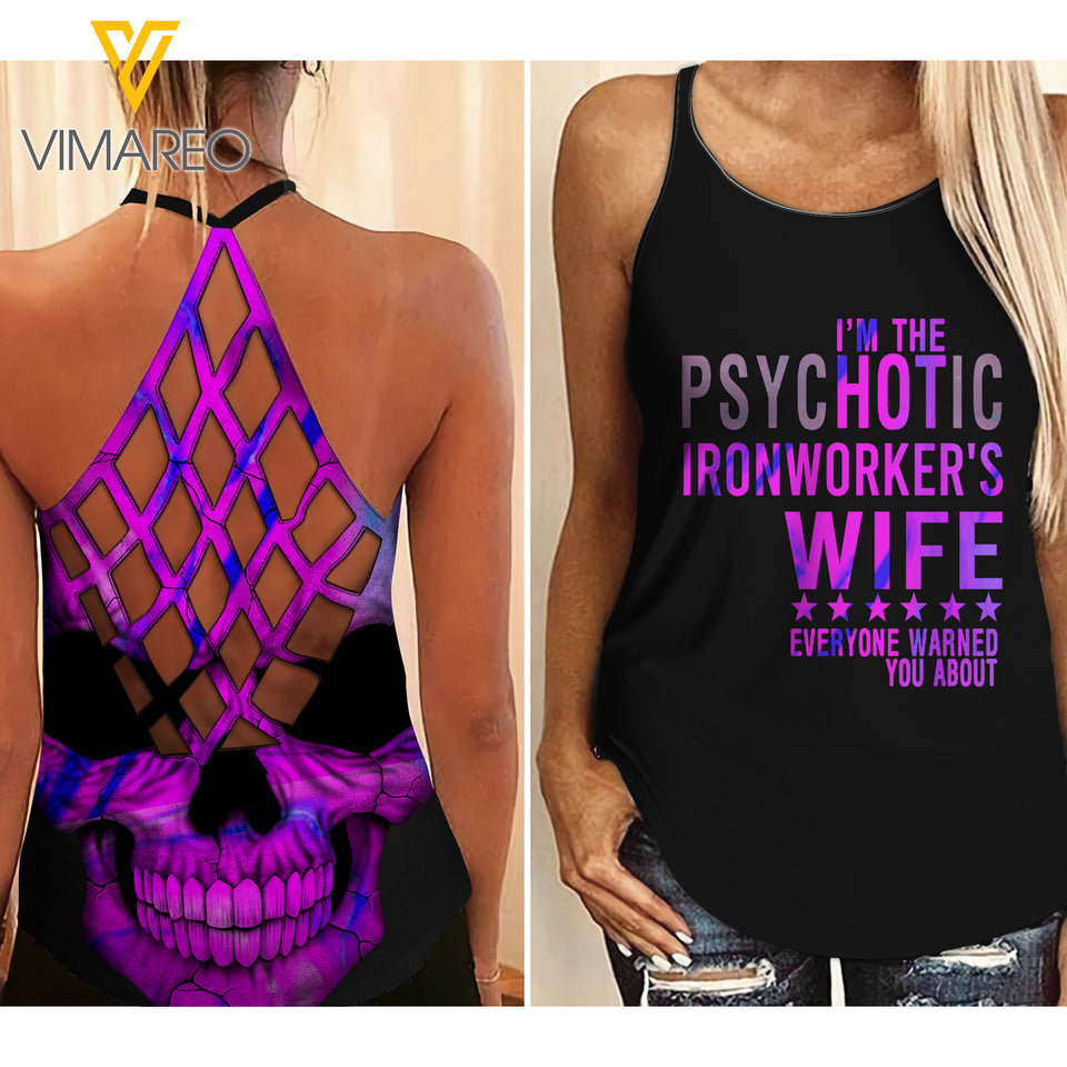 HOT IRONWORKER WIFE  CRISS-CROSS TANK TOP