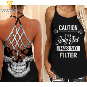 July Girl Criss-Cross Open Back Camisole Tank Top FLT