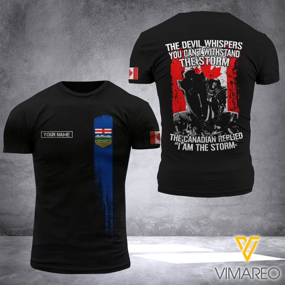 Customized Canada Alberta 3D PRINTED SHIRT 2407D