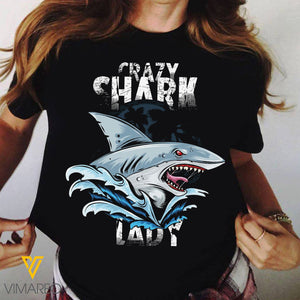 Shark lady crazy Tshirt 1407D