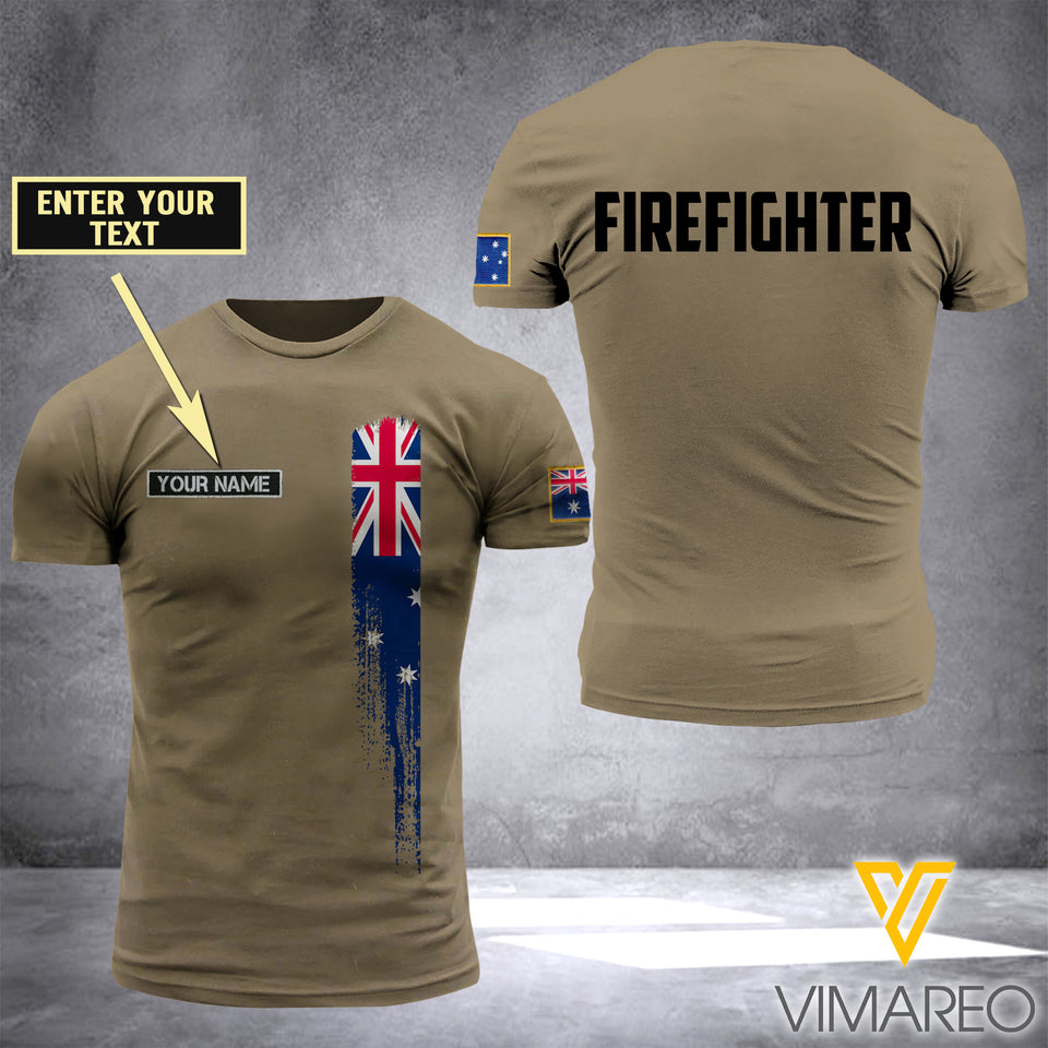Australia Firefighter Customized 3D Printed Shirt ATR