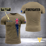 Australia Firefighter Customized 3D Printed Shirt ATR