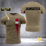 Latvia Firefighter Customized 3D Printed Shirt ATR