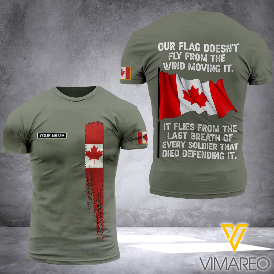 Customized Canada Army 3D Printed TShirt 0904NGBD