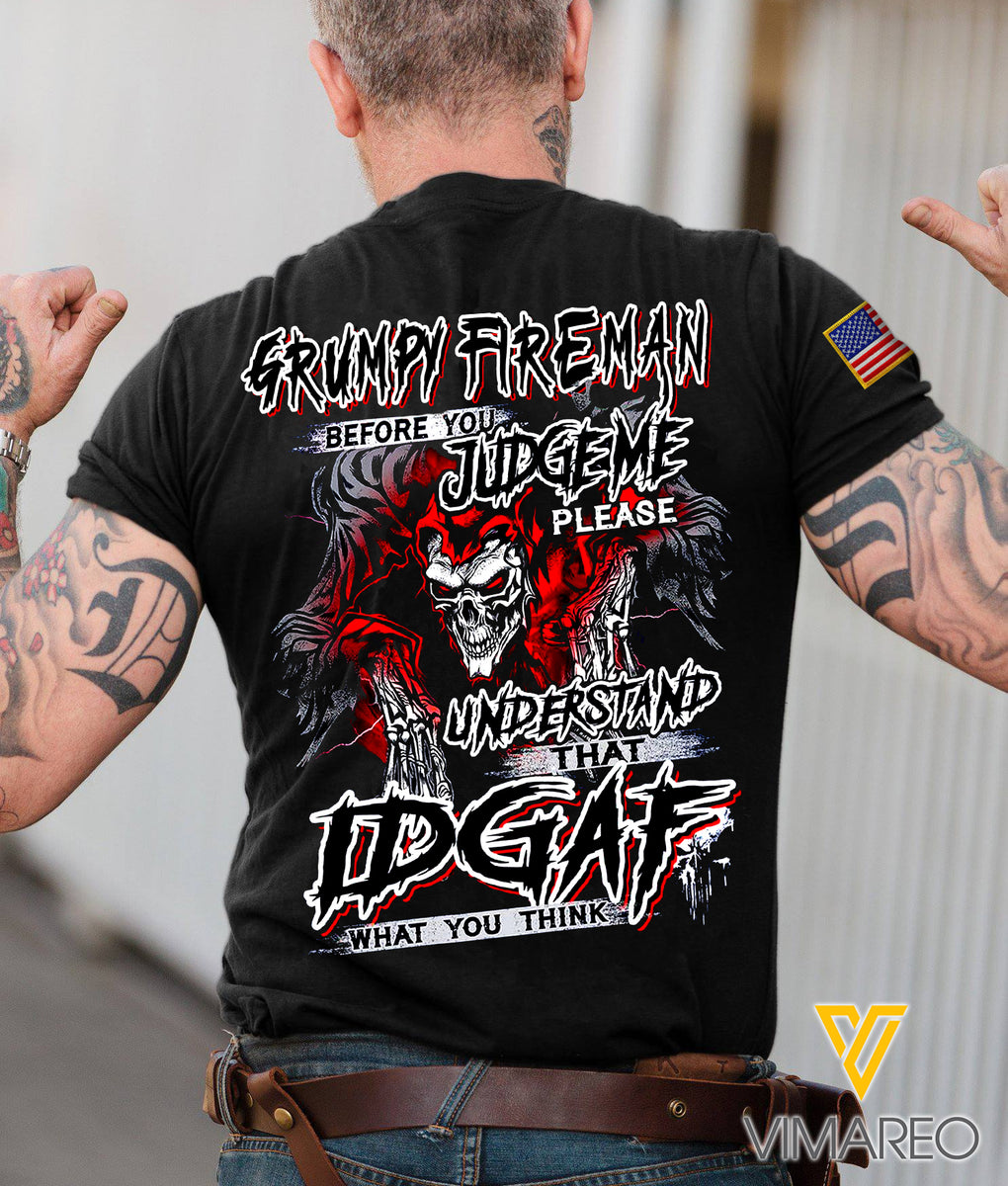 Grumpy Fireman 3D PRINTED SHIRT – Vimareo