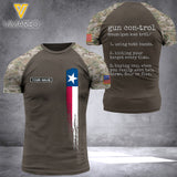 Texas-Gun Control Customized 3D PRINTED SHIRT