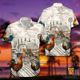 Rooster 3D Printed Mens Shirt JUL-MD13