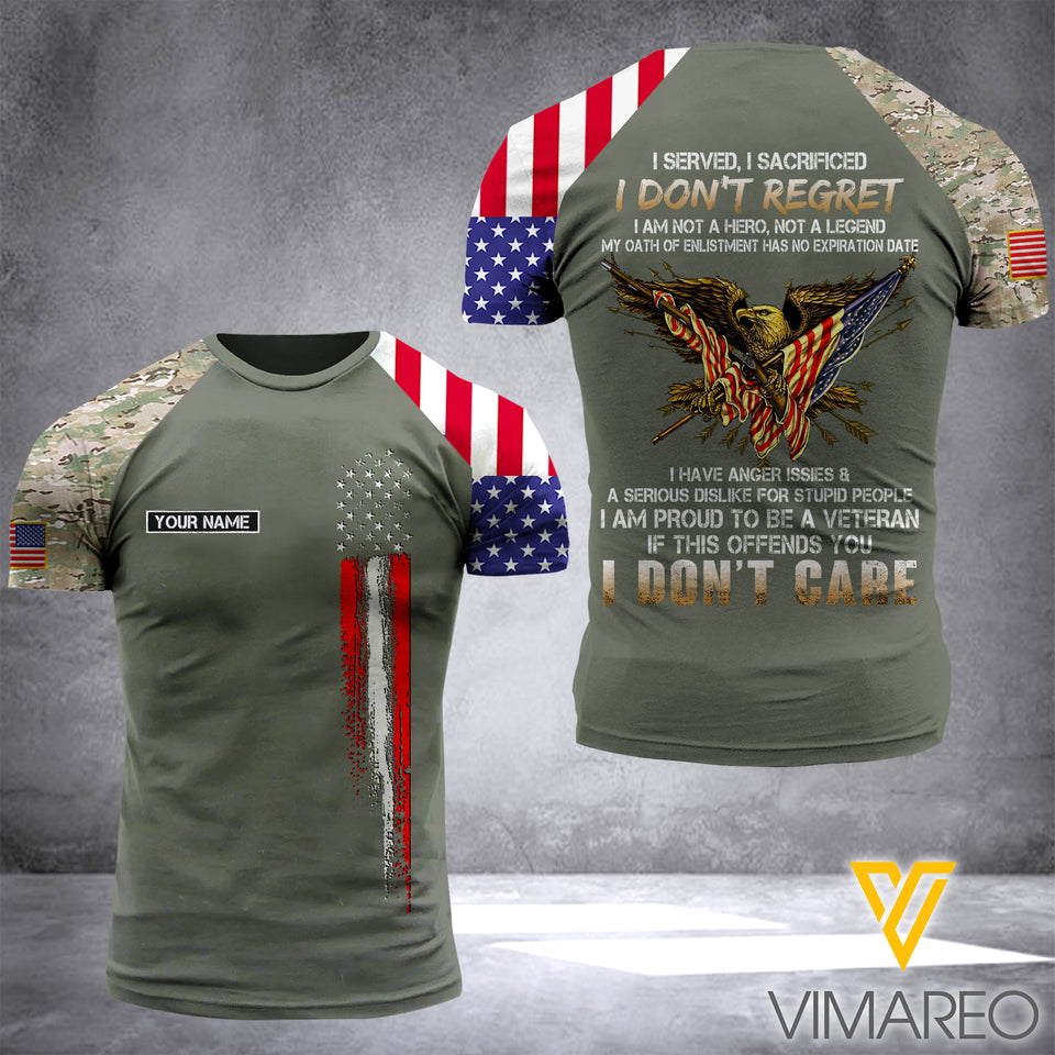 US Camo Customized 3D PRINTED SHIRT