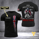BRITISH VETERAN SMILE BACK CUSTOMIZE T SHIRT 3D PRINTED TMTL