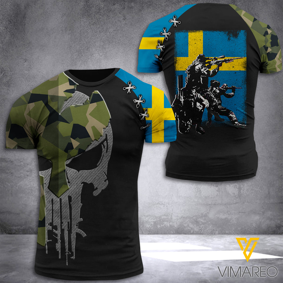 Sweden army CAMO T SHIRT 3D PRINTED SGU