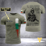 Customized Bulgaria Soldier 3D Printed Shirt EZD074