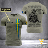 Customized Sweden Soldier 3D Printed Shirt EZD074