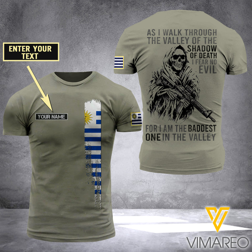 Customized Uruguay Soldier 3D Printed Shirt EZD074