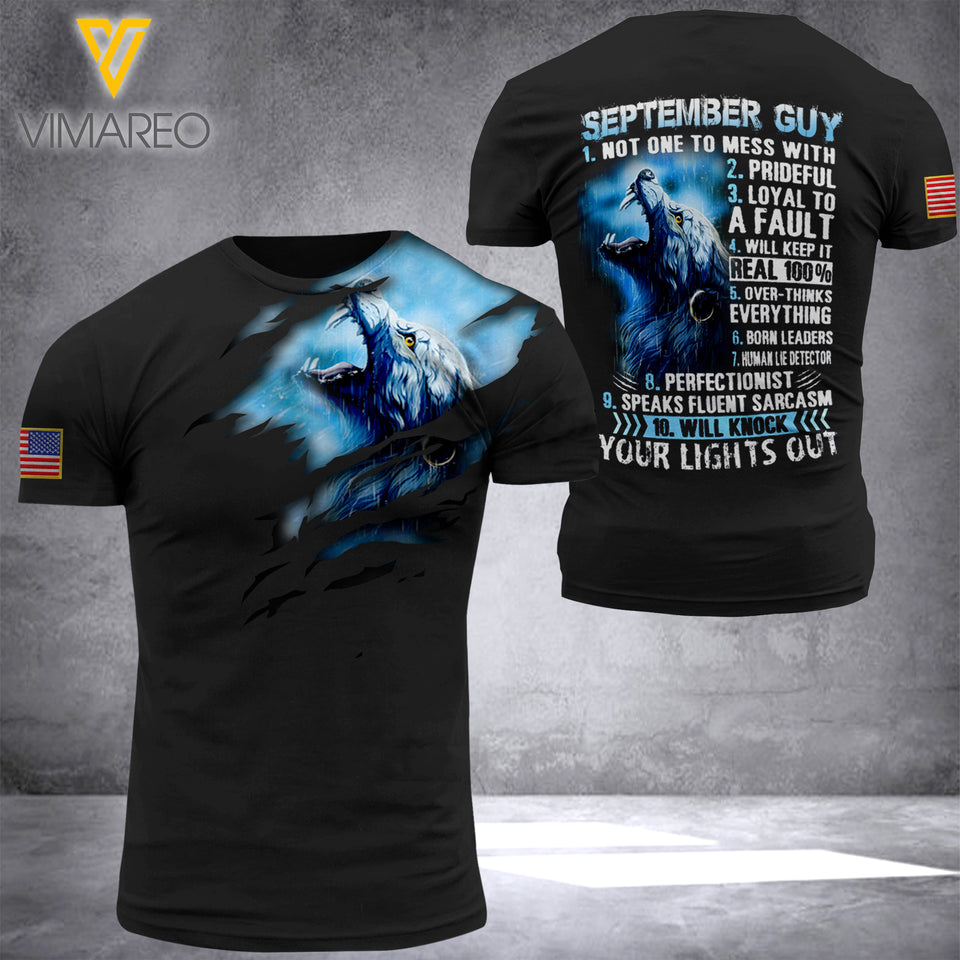 September guy 3D PRINTED SHIRT