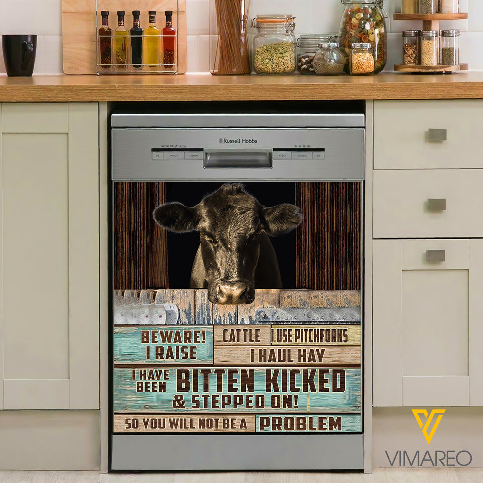 Angus Cattle Kitchen Dishwasher Cover