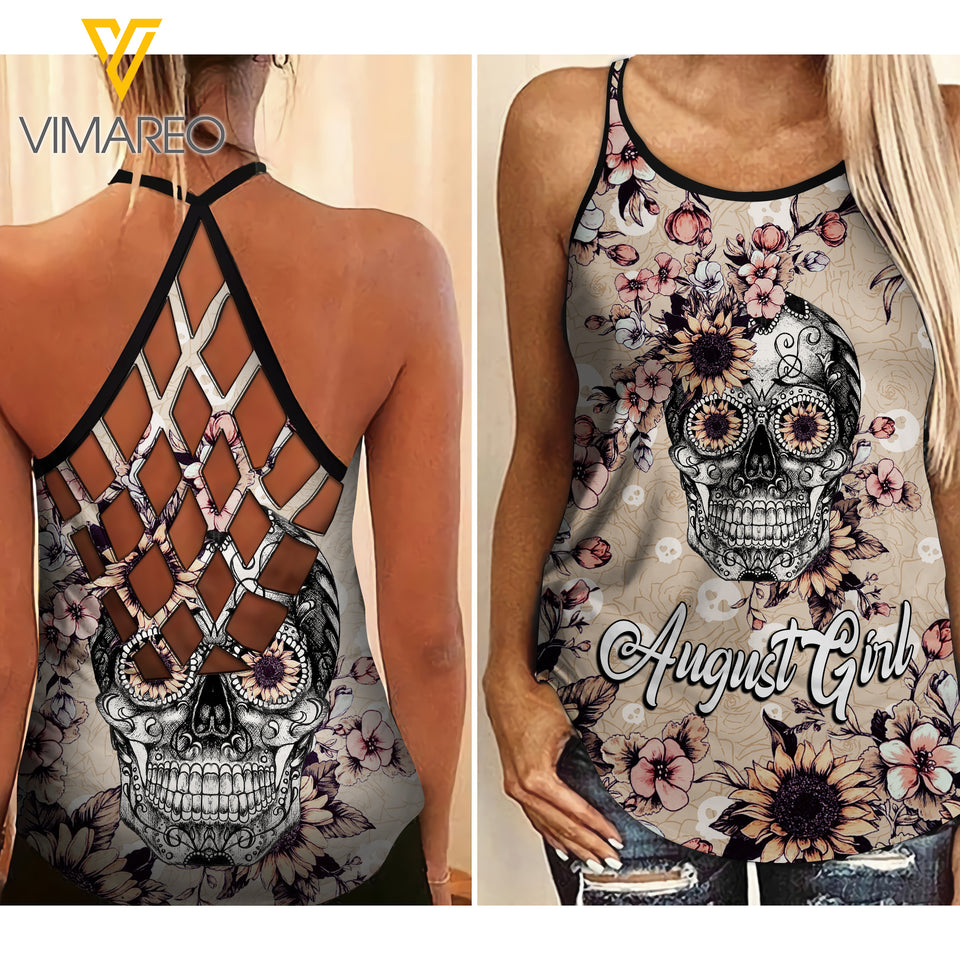 August Girl Criss-Cross Open Back Camisole Tank Top MKLSK