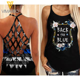 Blue Girl Criss-Cross Open Back Camisole Tank Top TSWEG1