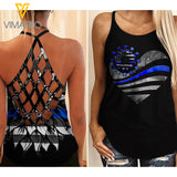 Blue Girl Criss-Cross Open Back Camisole Tank Top TSWEG4