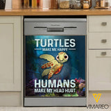 Turtle make me happy Kitchen Dishwasher Cover