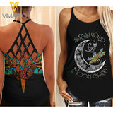Dragonfly Criss-Cross Open Back Camisole Tank Top DTCJEW2