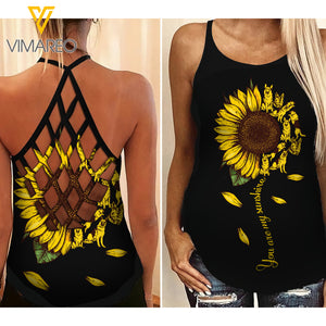 German Shepherd Mom Criss-Cross Open Back Camisole Tank Top XMDEY