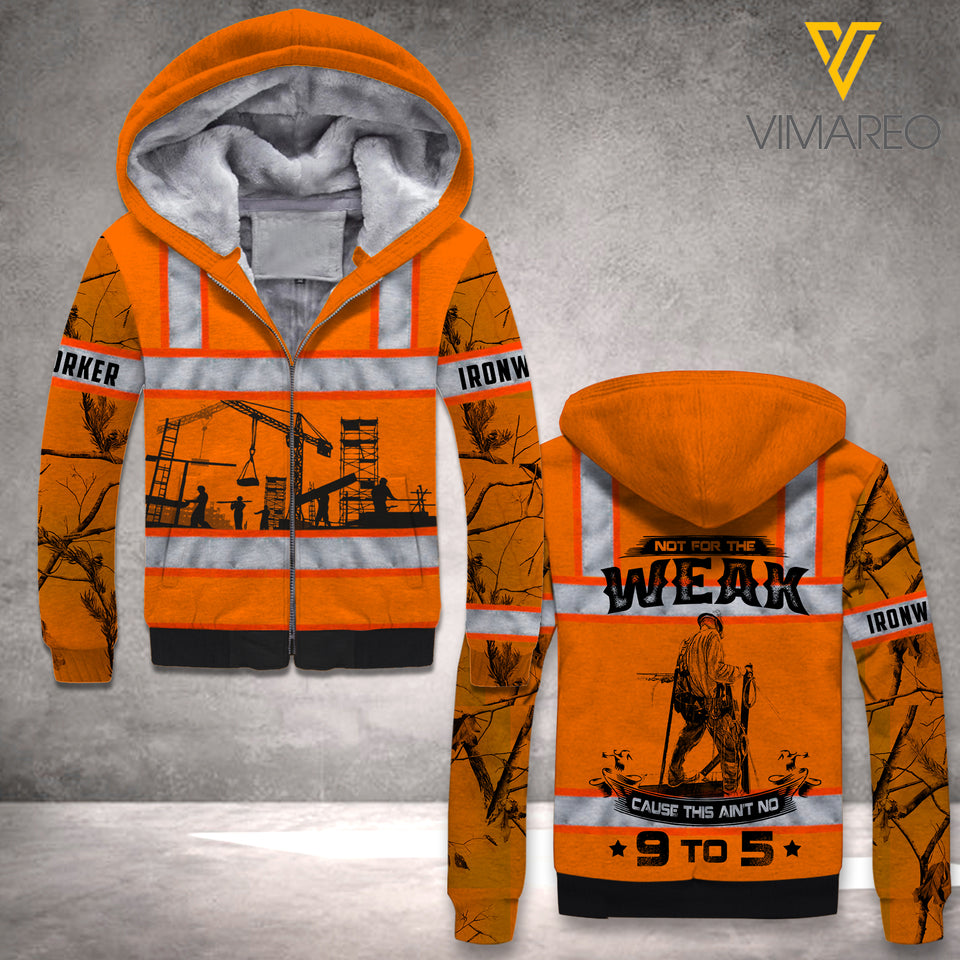 PERSONALIZED IRONWORKER FLEECE HOODIE 3D PRINTED LC