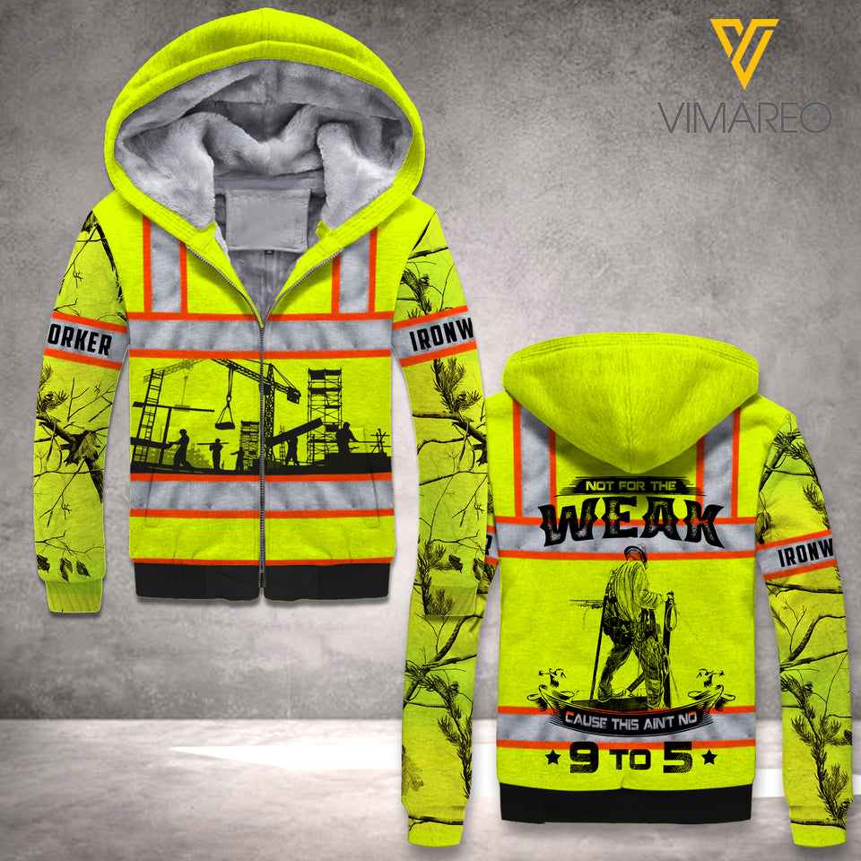 PERSONALIZED IRONWORKER FLEECE HOODIE 3D PRINTED LC