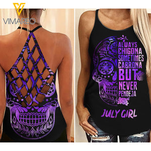 July Girl Criss-Cross Open Back Camisole Tank Top XNVBHE