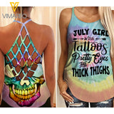 July Girl Criss-Cross Open Back Camisole Tank Top NXXKD