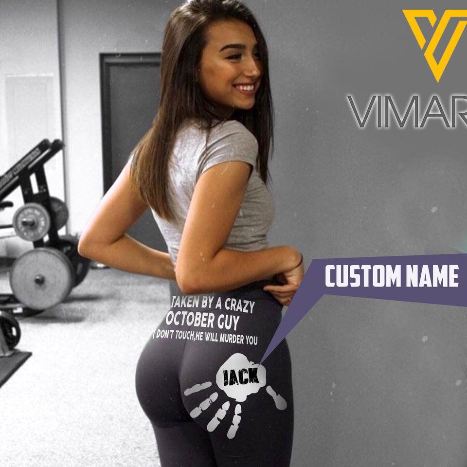 Personalized Taken By A Crazy October Guy Legging SEP-HQ21