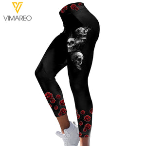 KHMD JULY GIRL WITH TATTOOS COMBO TSHIRT + LEGGING 3D PRINTED 3006